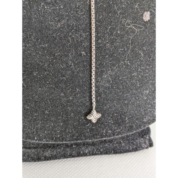 David Yurman Sterling & 18K Yellow Gold Diamond 24.5” Quatrefoil Lariat Necklace - Picture 3 of 8